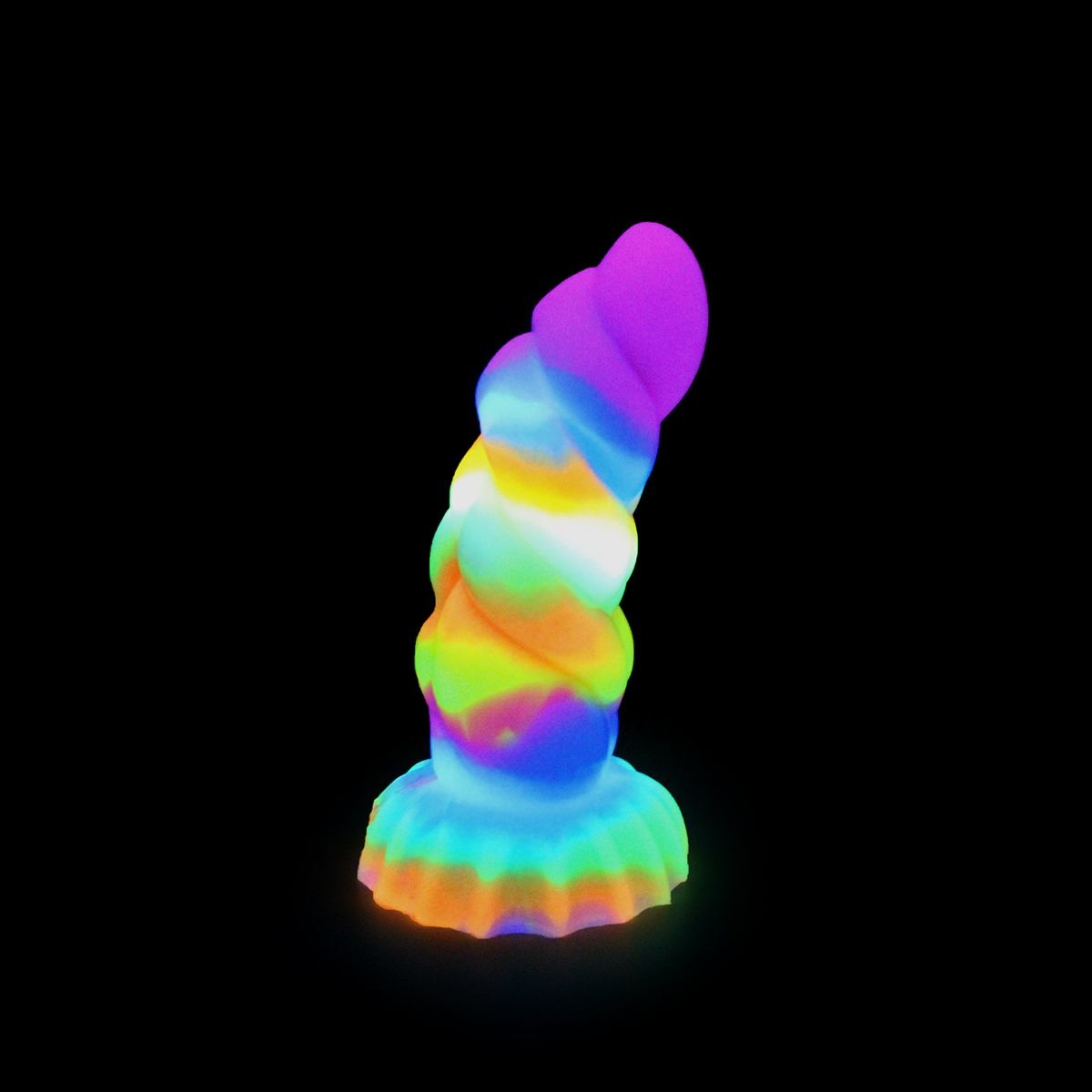Dildo Monstar Fantasy Swirl Glow 17 cm – Glow in the Dark