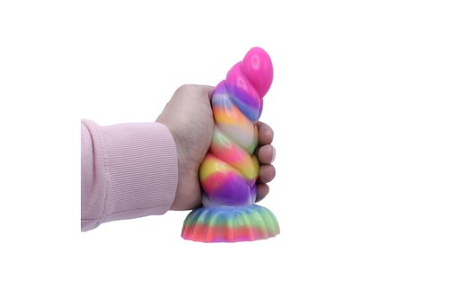 Dildo Monstar Fantasy Swirl Glow In Dark