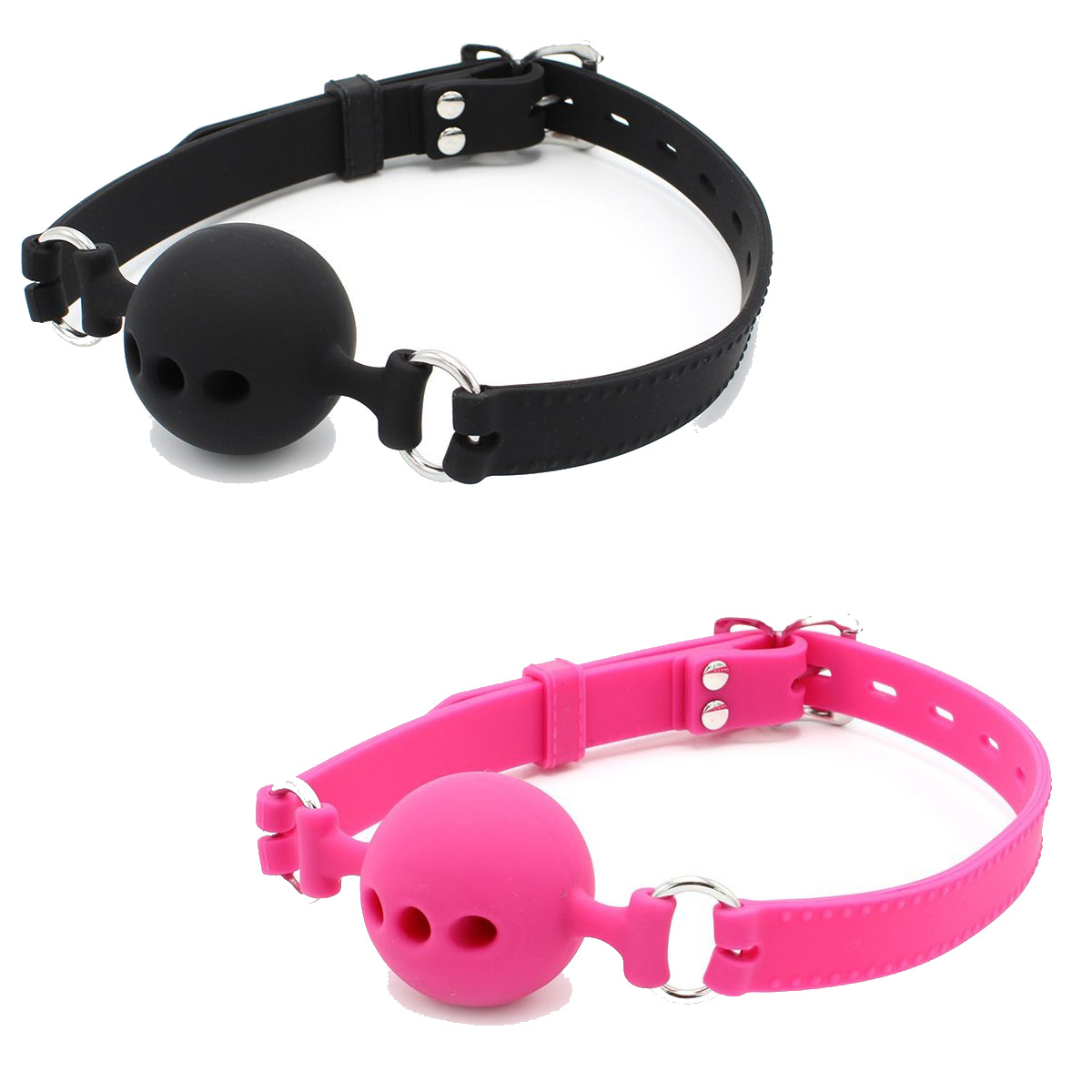 Silicone Ball Gag With Holes | Adjustable & Flexible