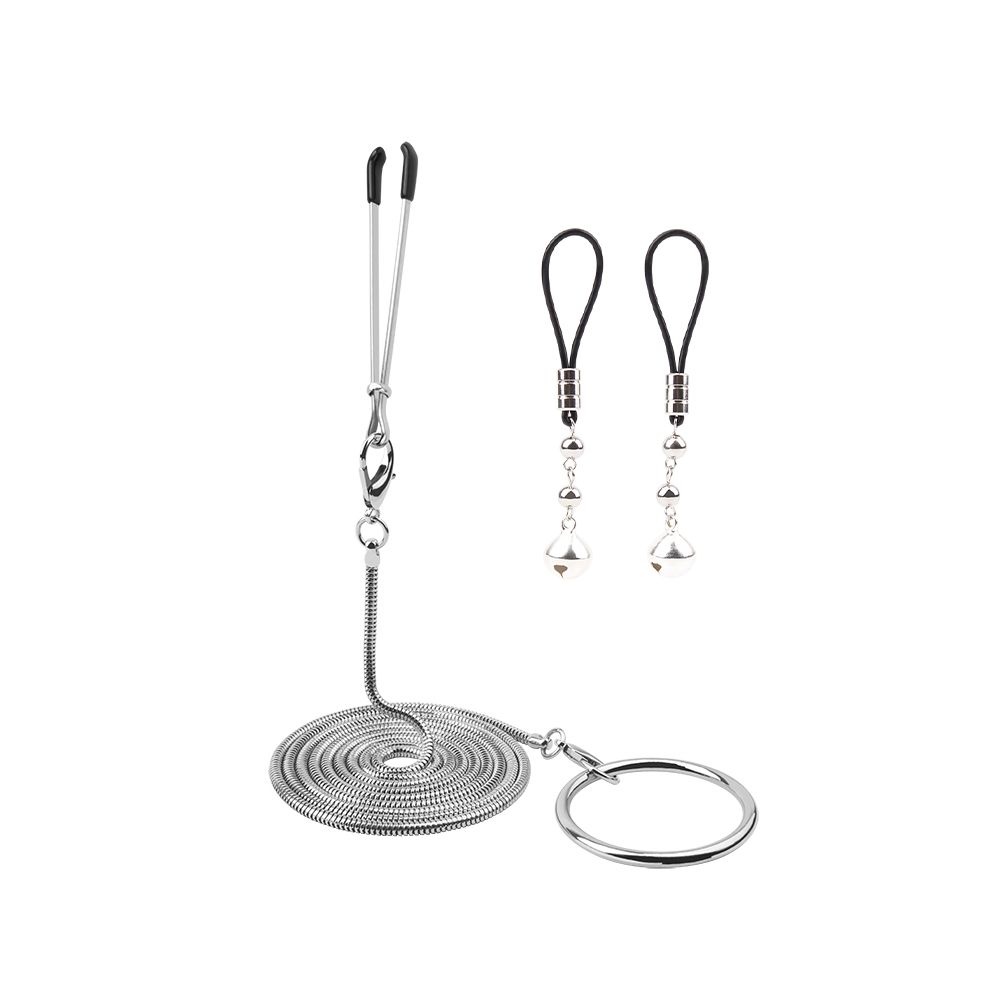 Sins Inquisition Nipple Clamp Kit Stainless Steel Fetish Set