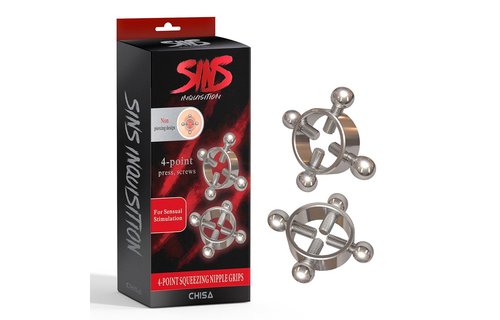 Sins Inquisition 4-Point Tepelklemmen | Roestvrij Staal Genot