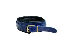 Luxus Leder Collar Blau