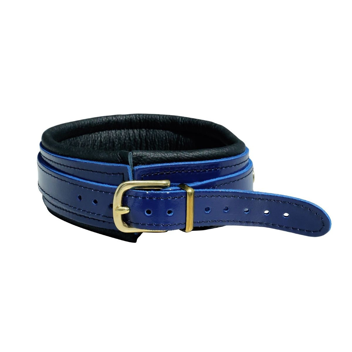 Luxe Leren Collar Blauw