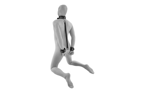 Spreizstange mit Lederhandschellen und Collar