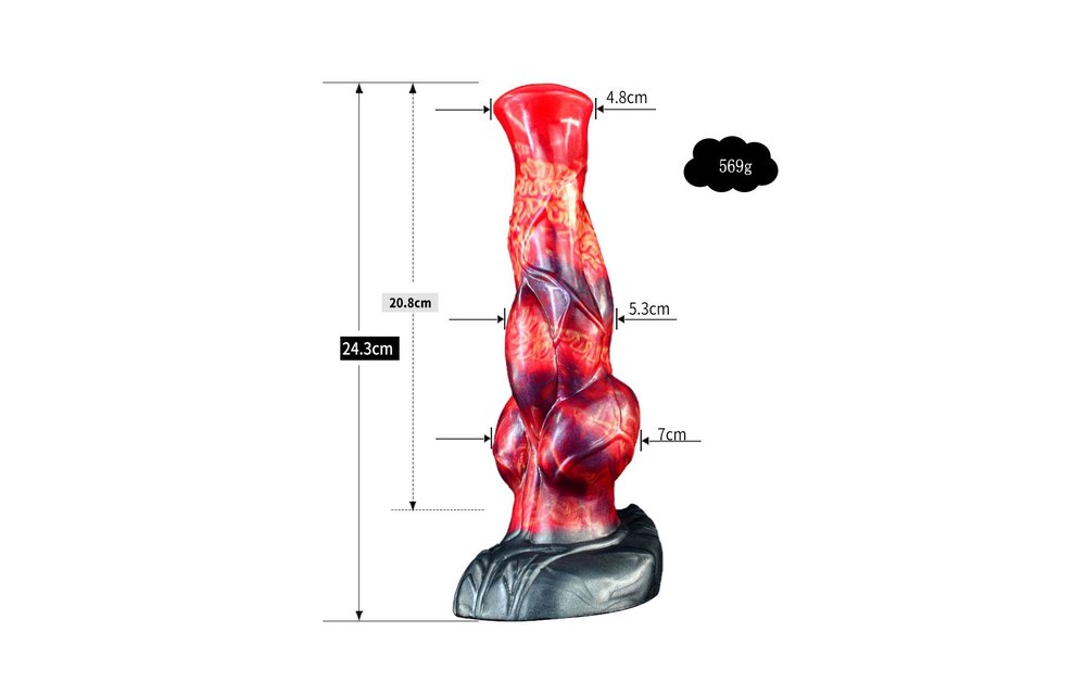 Dildo Monstar Dreifarbig 24,3 cm – Monsterhafter Tierdildo