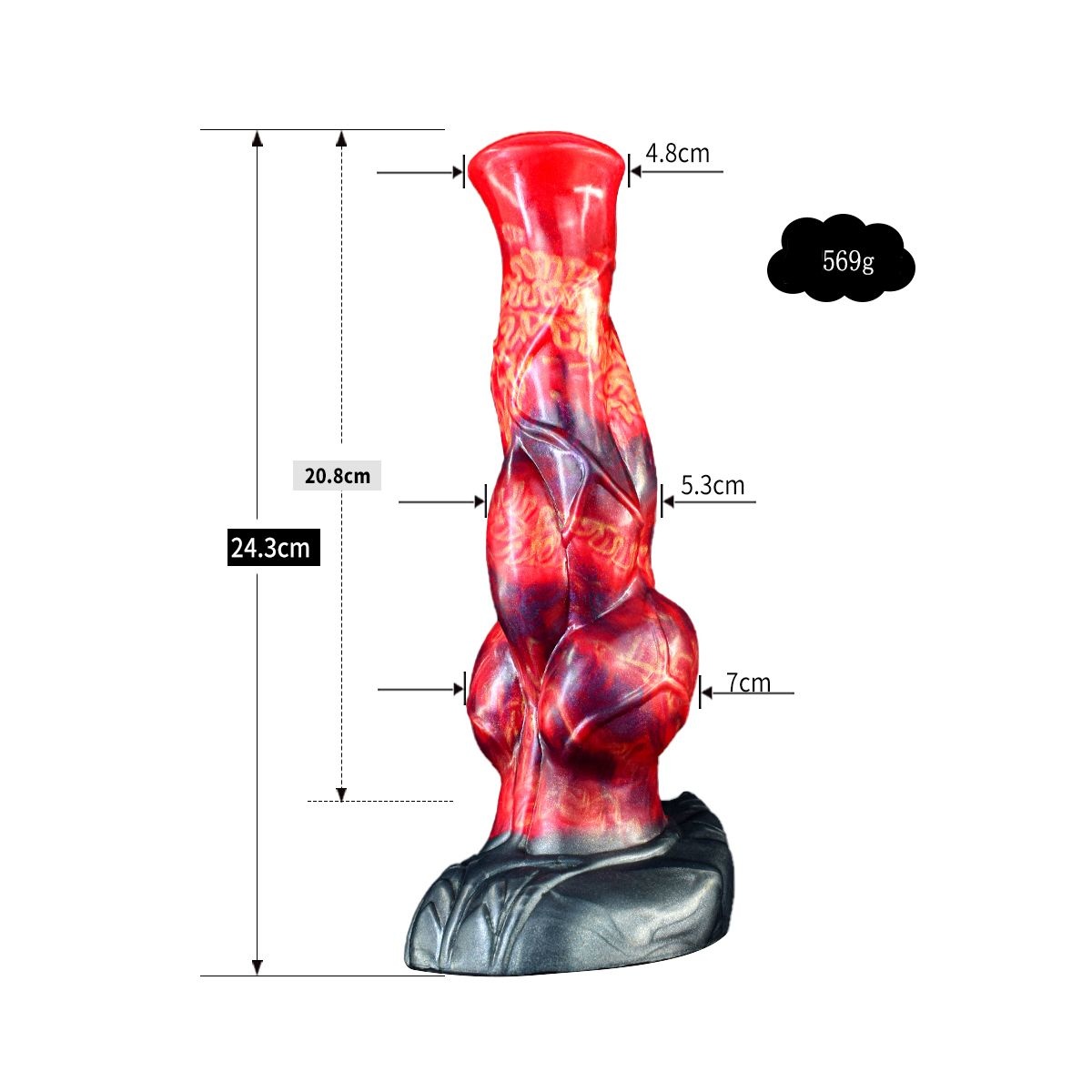 Dildo Monstar Three Color Animal Cock