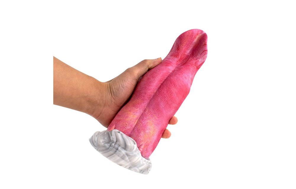 Dildo Monstar Dreifarbig 25,5 cm – Monster Tong Silikon