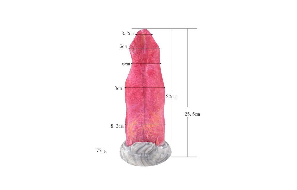 Dildo Monstar Driekleurig 25,5 cm – Monster Tong Silicone