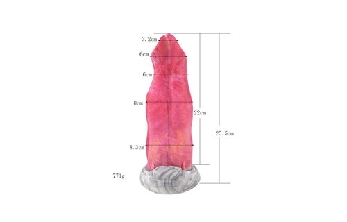 Dildo Monstar Dreifarbig 25,5 cm – Monster Tong Silikon