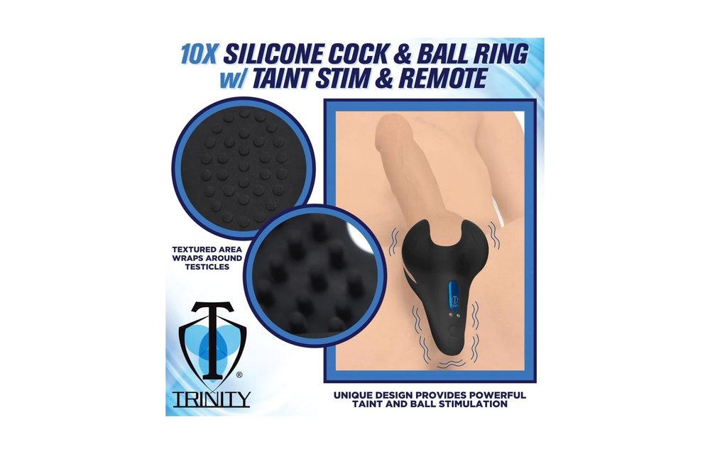 Cock Ring With Taint Stim With Remote