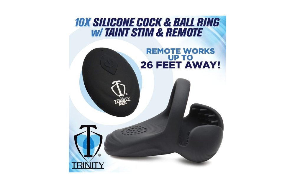 Cock Ring With Taint Stim With Remote