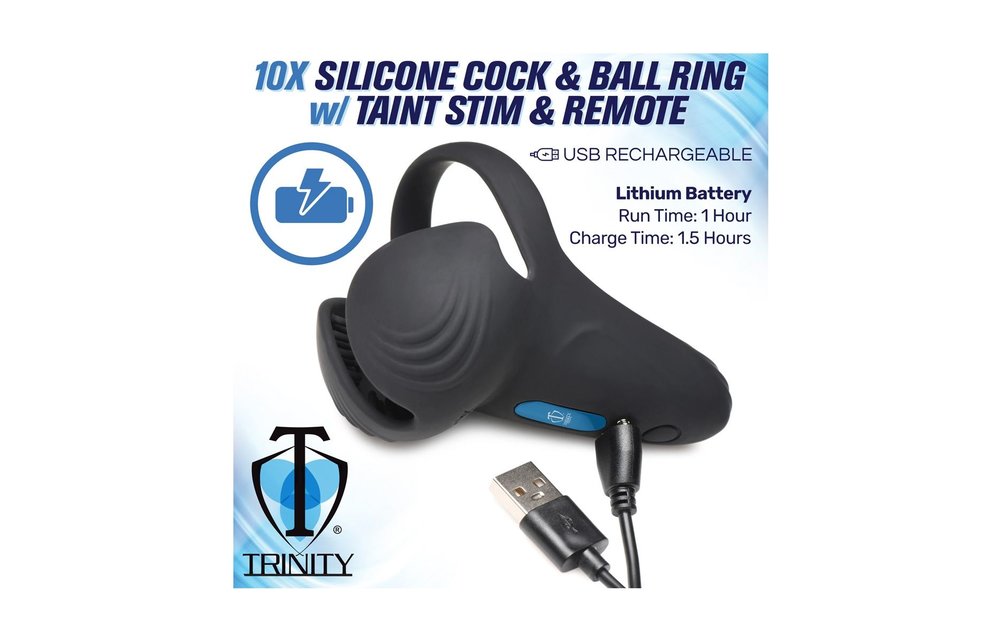 Cock Ring With Taint Stim With Remote