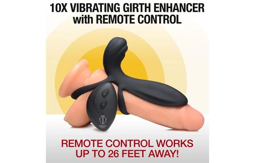 Silicone Vibrating Girth Enhancer With Remote Control