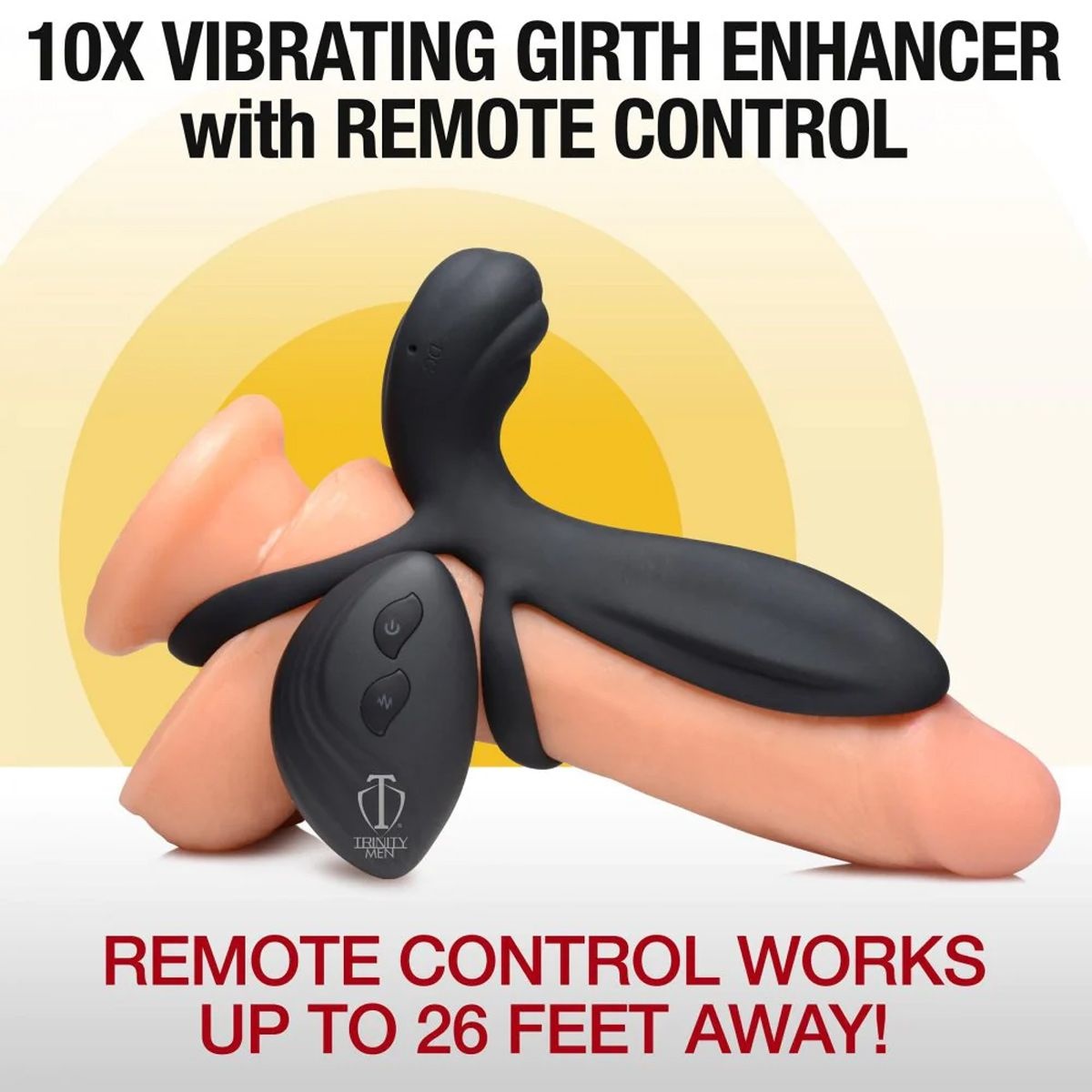 Silicone Vibrating Girth Enhancer With Remote Control
