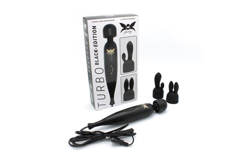 Pixey Turbo Black Edition – Most powerful vibrator with 2 attachments