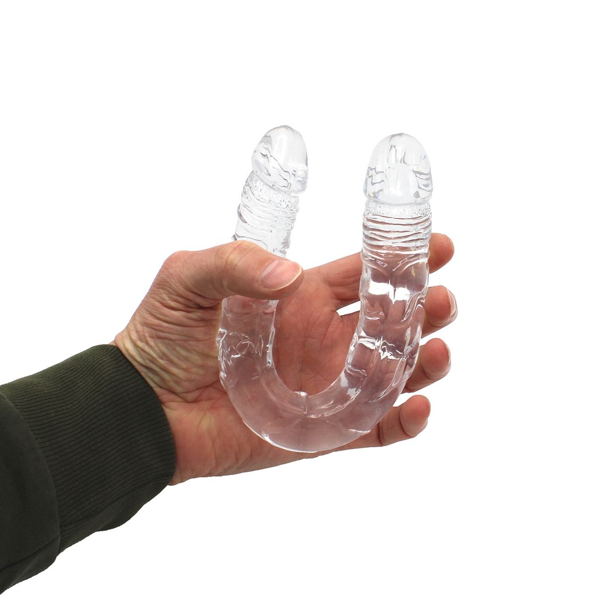 Doppelter transparenter Dildo 31,5 cm – realistisch & flexibel