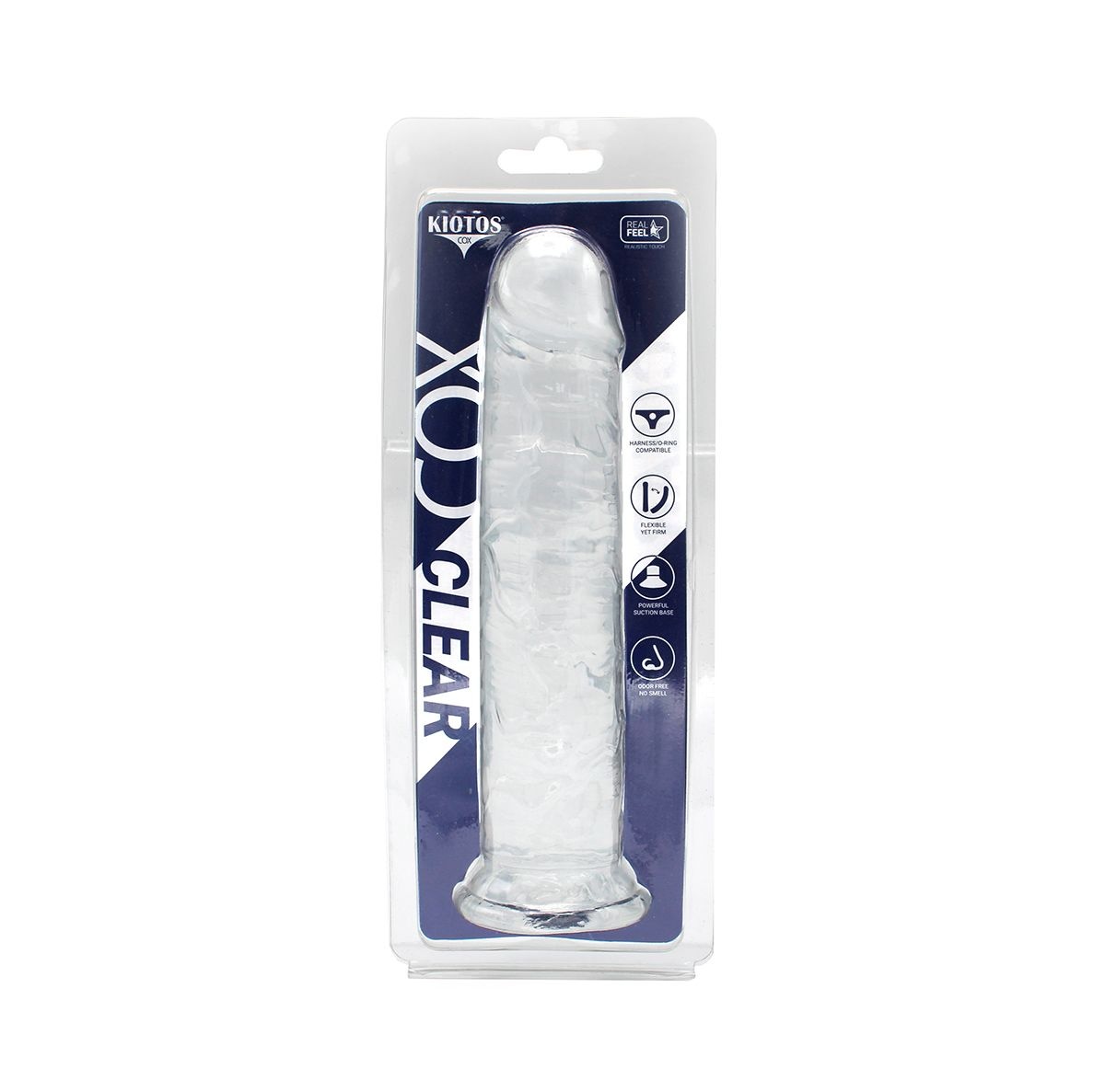 Transparenter Dildo 19 cm mit starker Saugnapfhalterung | TPE Safe