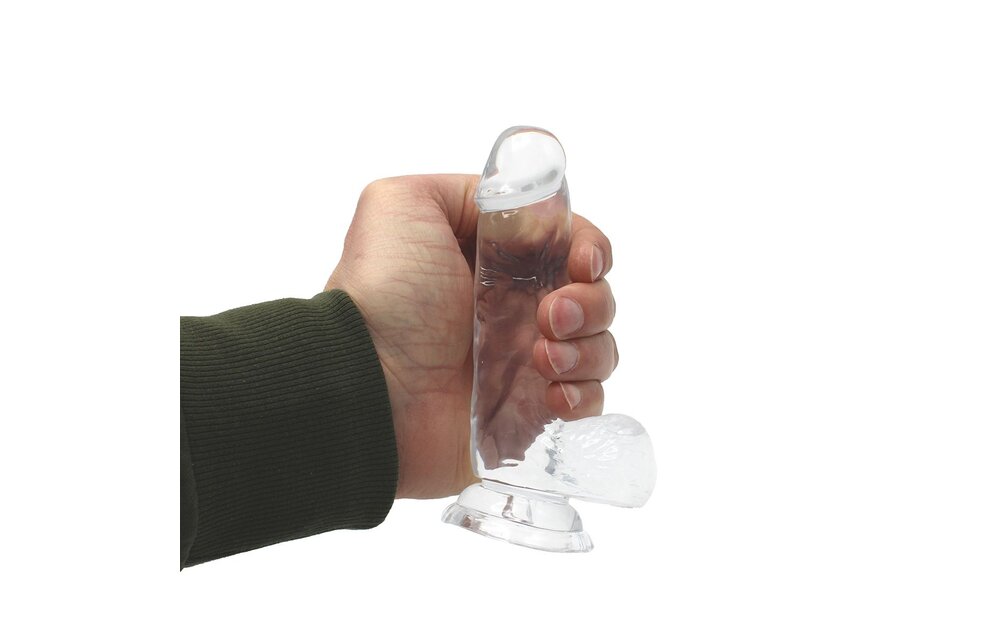 Dildo Transparent With Suction Cup 15.5 x 3.5 cm