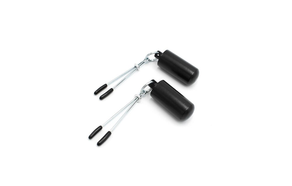 Nipple Clamps Weighted with 2x100g Ball Weights - Intense Pleasure