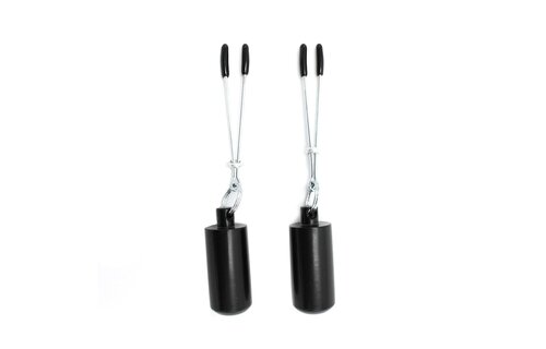 Nipple Clamps Weighted with 2x100g Ball Weights - Intense Pleasure