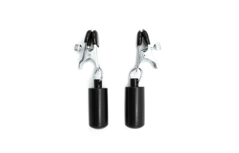 Adjustable Nipple Clamps with 2x100g Weights – Intense Pleasure