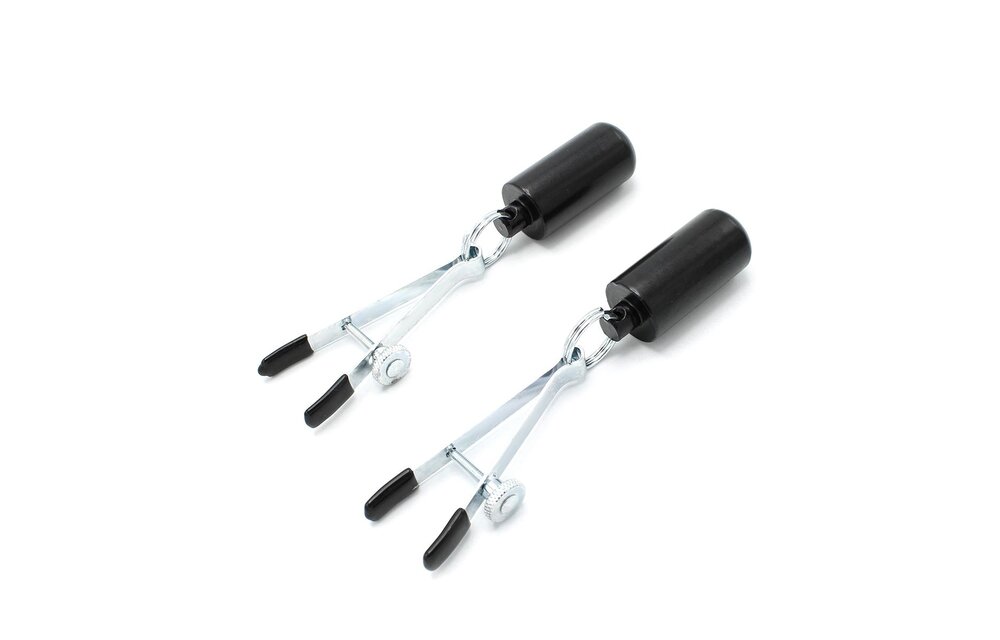 Adjustable Nipple Clamps with 2x100g Weights – Luxurious Pleasure