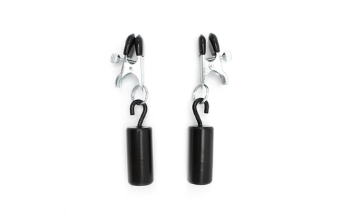 Adjustable Nipple Clamps with 2x100g Weights - Luxury Stimulation