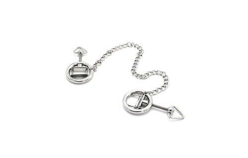 Nipple Clamps Rings Screwed with Chain
