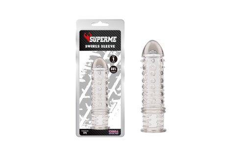 Penis Sleeve Swirls Grijs