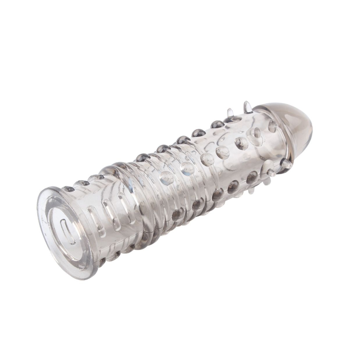 Penis Sleeve Swirls Grey - Soft, Stimulating & Safe