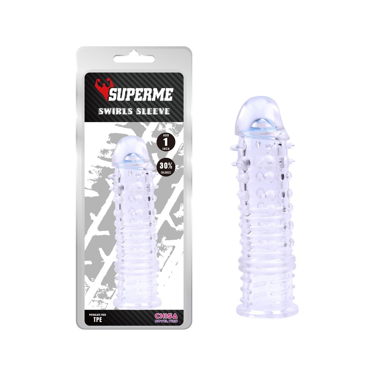 Penis Sleeve Swirls Transparant