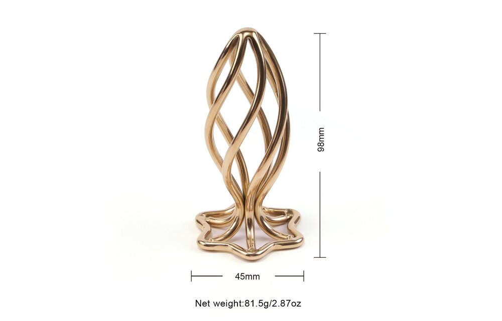 Buttplug Holle Spiraal Large 9,5 cm – Luxe Roestvrij Staal