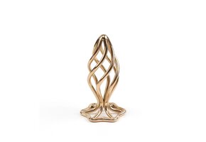 SEVANDA Goldener hohler Spiral-Analplug – Medium, luxuriös und sicher