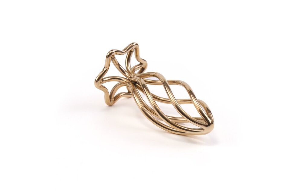 SEVANDA Gold Hollow Spiral Anal Plug – Luxury & Comfort