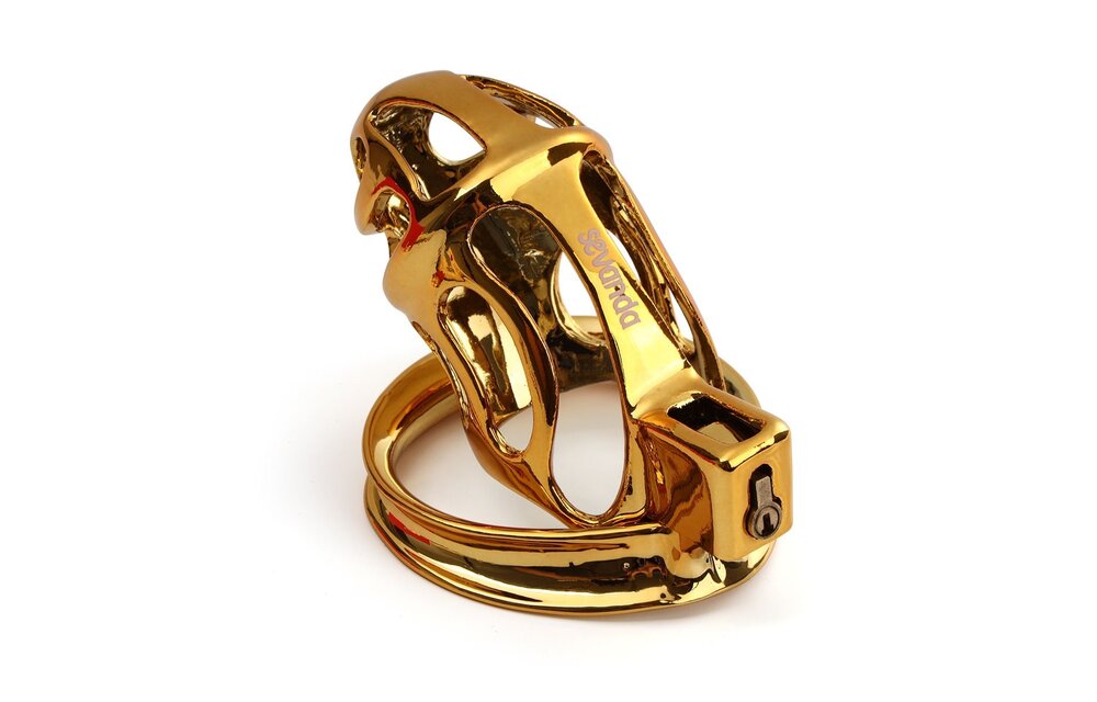 SEVANDA Goldener Harnröhren-Keuschheitskäfig – Luxuriöses BDSM-Accessoire