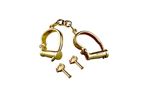 Gold Deluxe Love-Slave Handcuffs