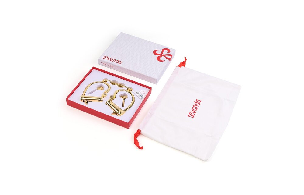 Gouden Deluxe Liefdesslaaf Handboeien – Luxe BDSM Accessoire