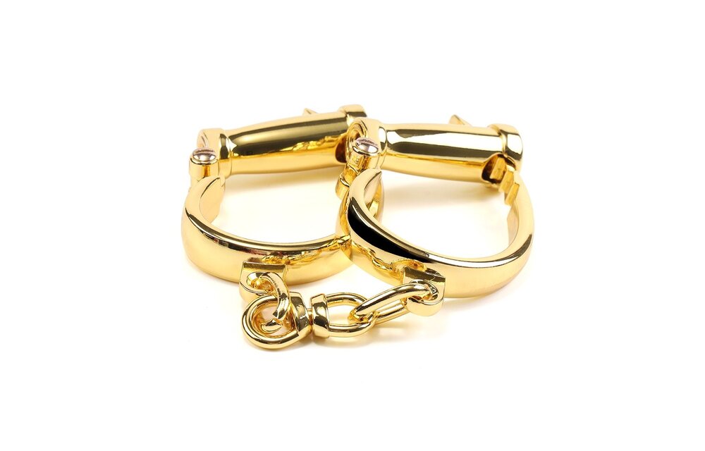 Gouden Deluxe Liefdesslaaf Handboeien – Luxe BDSM Accessoire