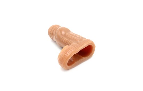 Monstar Penis Sleeve Zähne Hautfarben 13,5 cm – Weich & Realistisch