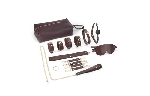 BDSM Kit Fancy Brown – Luxury 9-Piece Vegan Set for Pleasure
