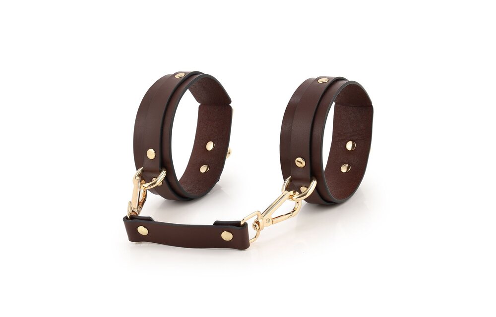 BDSM-Set Fancy Braun – Luxuriöses 9-teiliges veganes Set für Spaß