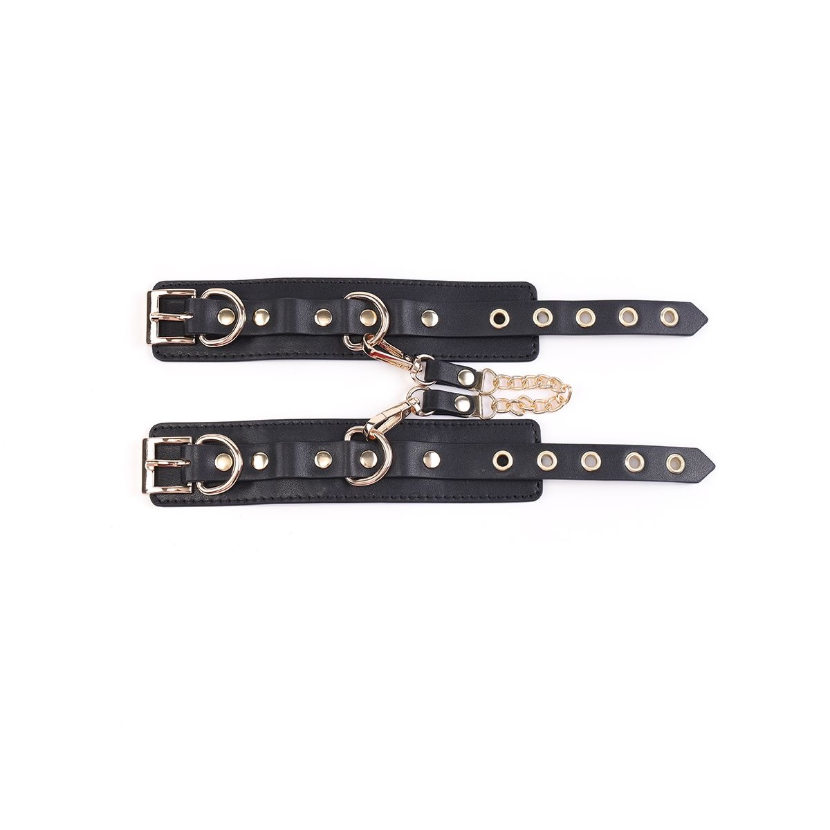 BDSM Deluxe Kit Schwarz – 5-teiliges Set aus veganem PU-Leder