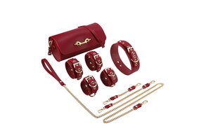 BDSM Kit Deluxe Red – 5-piece Vegan Leather Set