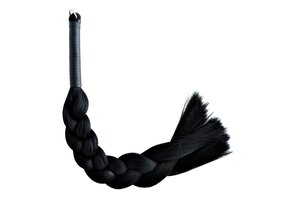 Haar Peitsche Schwarz Synthetisch