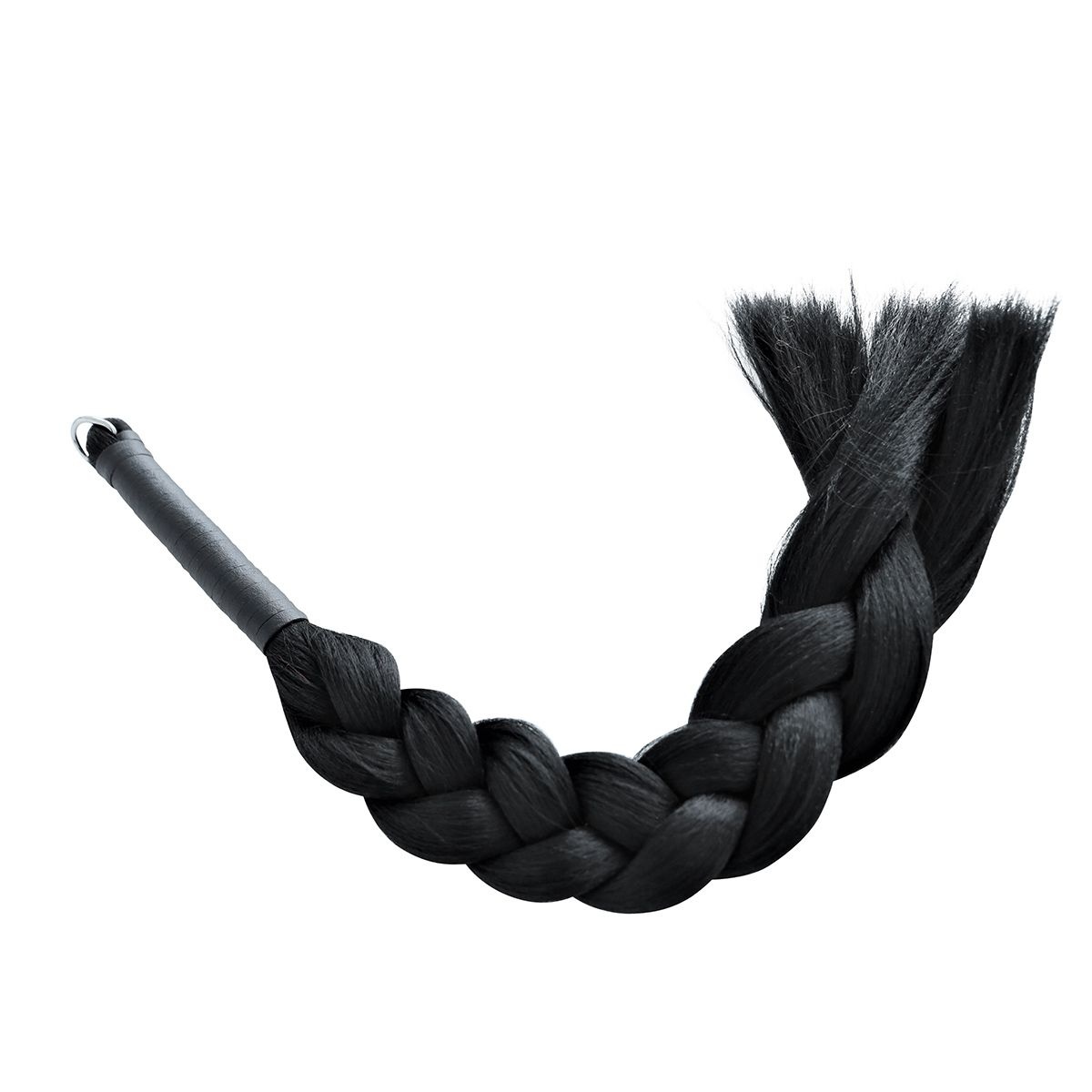 Black Synthetic Whip – BDSM Accessory for Pleasure
