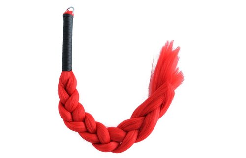 Zweed Rood Synthetisch Haar – Verleidelijke BDSM Zweep