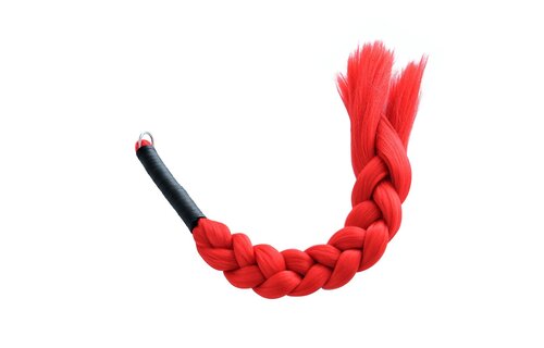 Haar Peitsche Rot Synthetisch