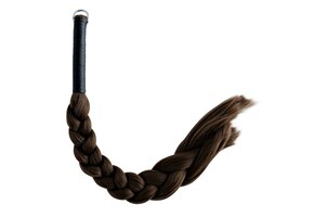Haar Peitsche Braun Synthetisch