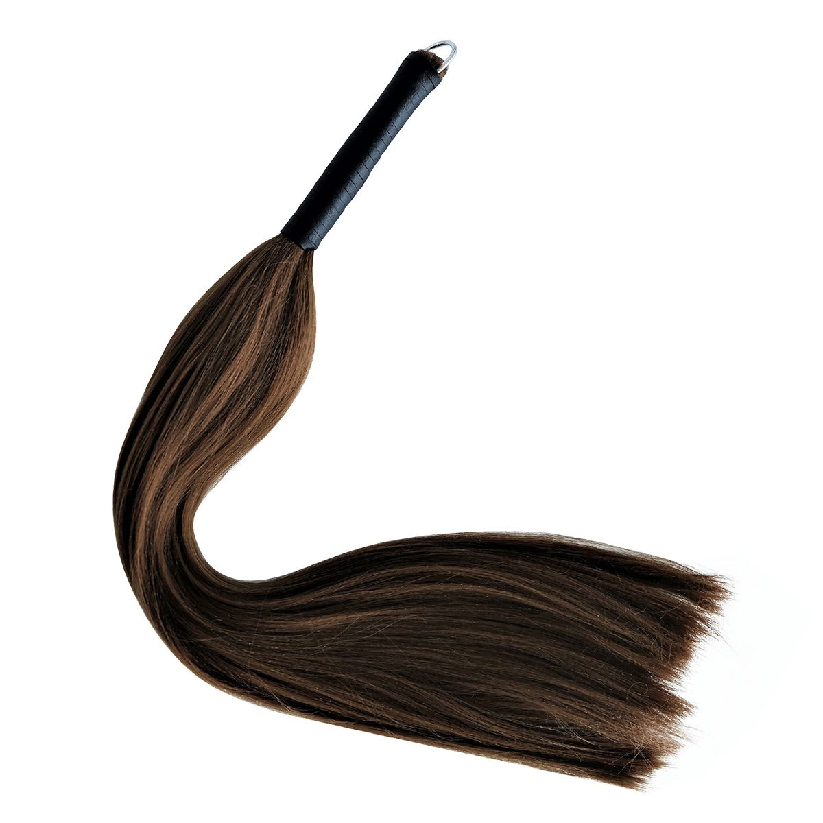 Hair Whip Brown Synthetic - Sensual & Durable BDSM Accessory