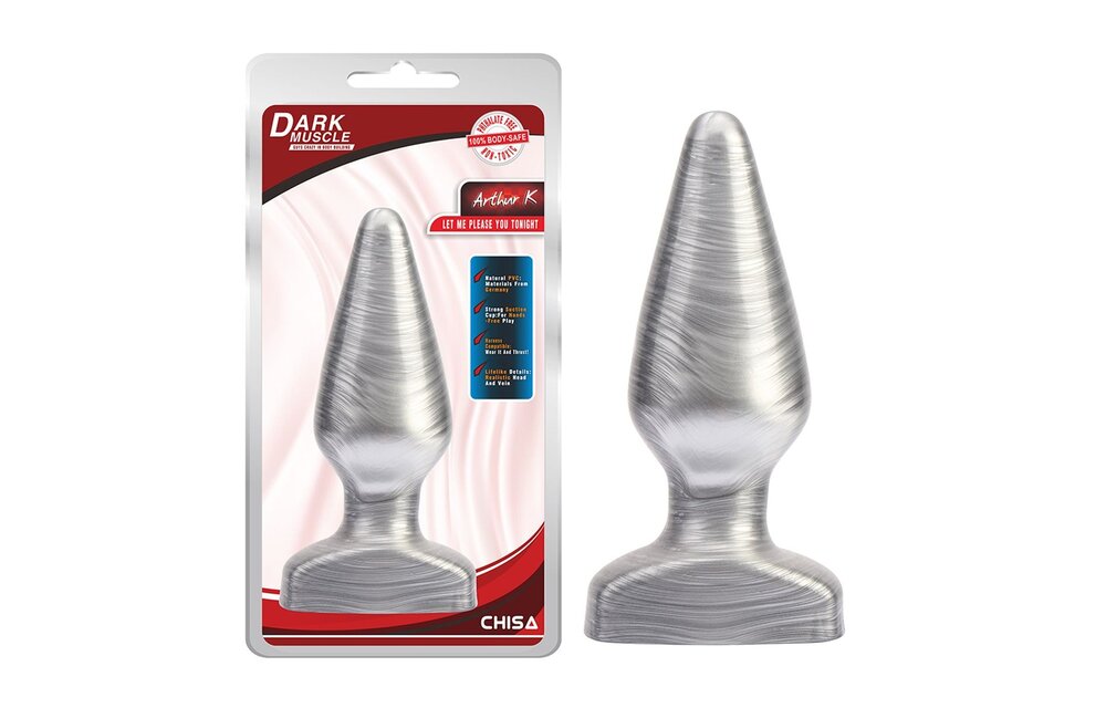 Buttplug Silber Arthur K 15,5 cm | Silver Kollektion PVC